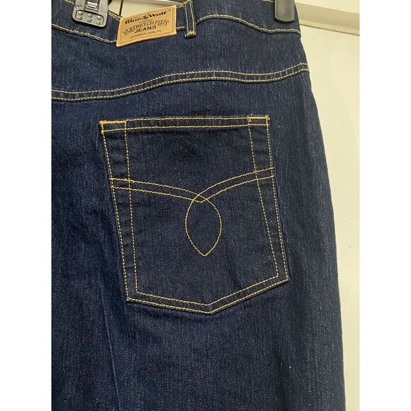 Men's Blue Wolf by Haband Jeans Size 40S  Blue Stretch Zip Fly 40x22 Denim - Picture 7 of 12